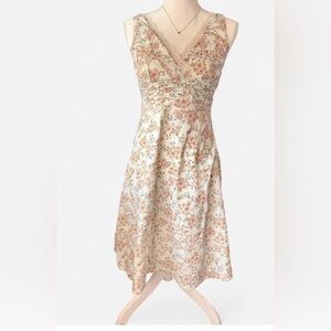 Speechless Floral Lace Trim Midi Dress vintage Cottagecore 100% Cotton